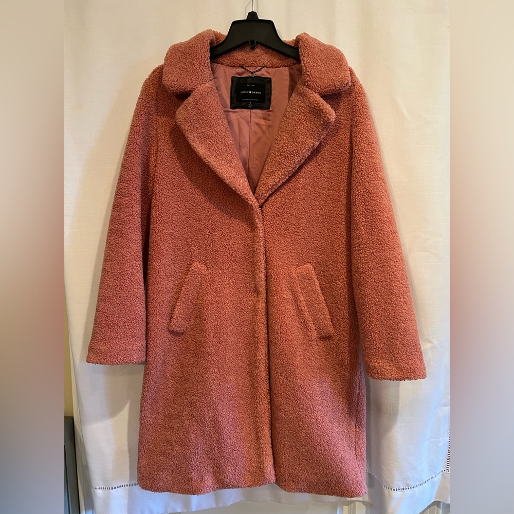 Lucky Brand - Soft Pink Sherpa Coat
